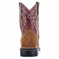 Roper NRS Exclusive Toddler Suede Vamp Red Shaft Cowboy Boots -Justin Boots Store 09 017 0199 0001 3