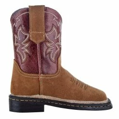 Roper NRS Exclusive Toddler Suede Vamp Red Shaft Cowboy Boots -Justin Boots Store 09 017 0199 0001 4