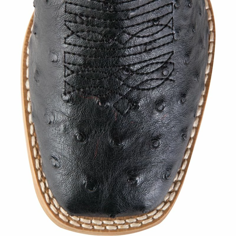 Roper Footwear Kid's Black Ostrich Print Cowboy Boots 4 Roper Footwear Kid's Black Ostrich Print Cowboy Boots - Image 2