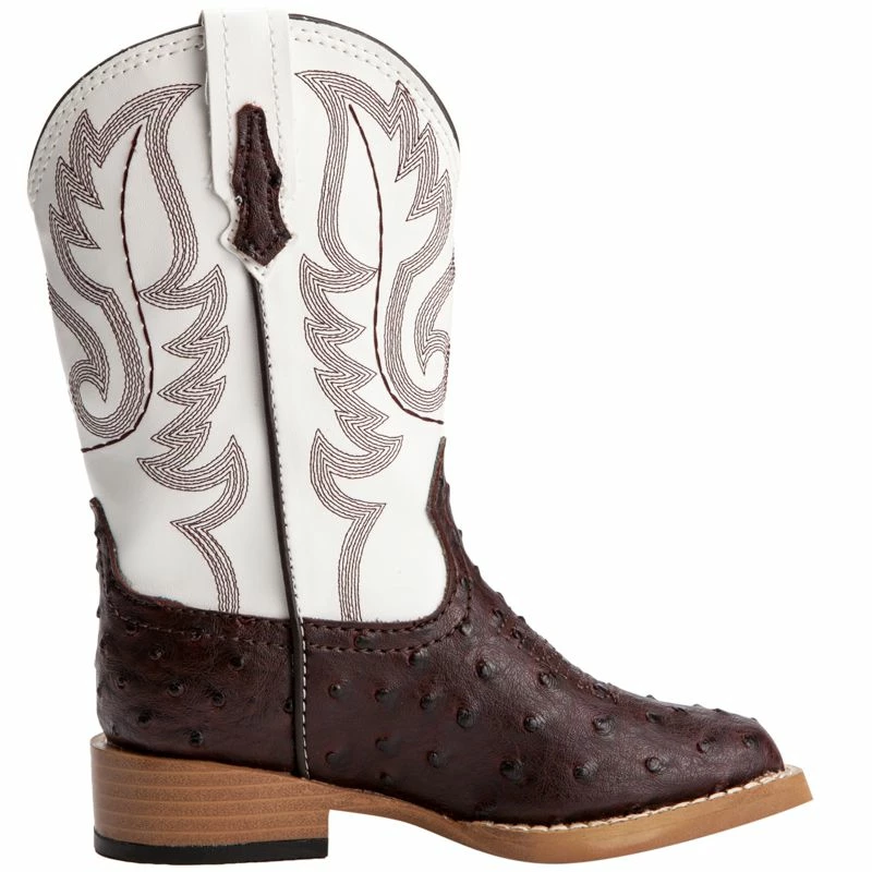 Roper Kid's Brown Ostrich Print Cowboy Boots 7 Roper Kid's Brown Ostrich Print Cowboy Boots - Image 5