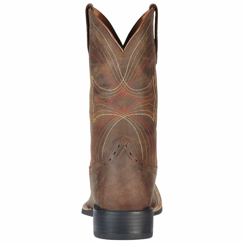 Ariat Men's Sport Distressed Brown Cowboy Boots 6 Ariat Men's Sport Distressed Brown Cowboy Boots - Image 4