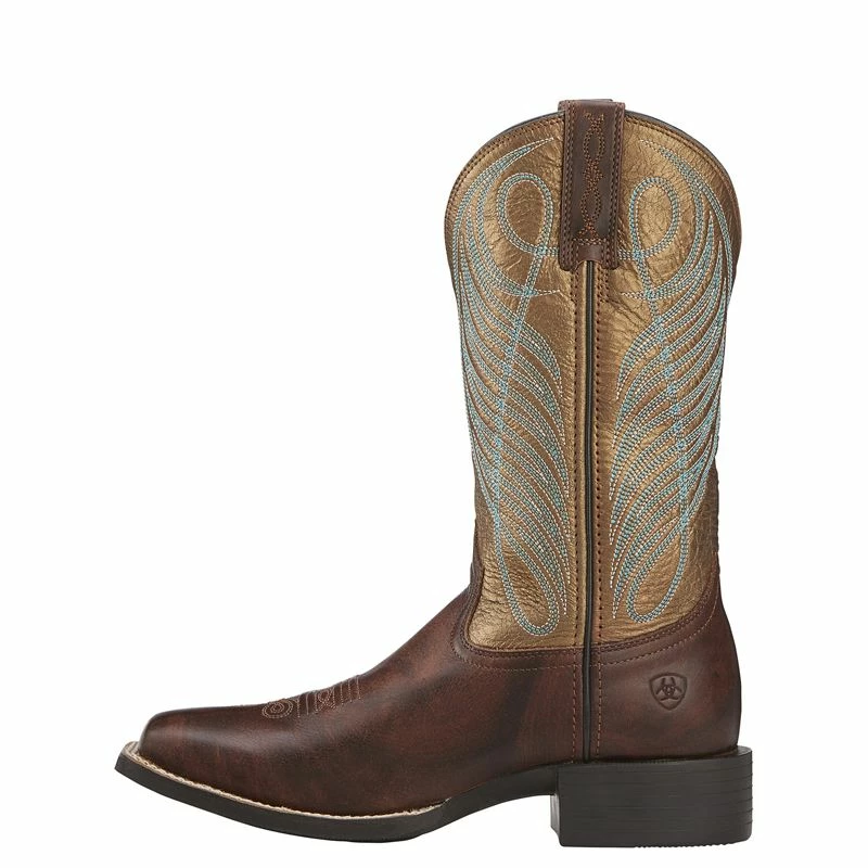 Ariat Women's Round Up Yukon Brown Cowgirl Boots 7 Ariat Women's Round Up Yukon Brown Cowgirl Boots - Image 5