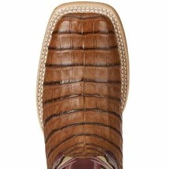 Men's Ariat Silverado Caiman Carmel Belly Blush Cowboy Boots -Justin Boots Store 10021646 3