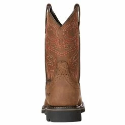 Ariat Mens Sierra Delta H2O Oily Brown 10in Top Work Boots -Justin Boots Store 10023056 2