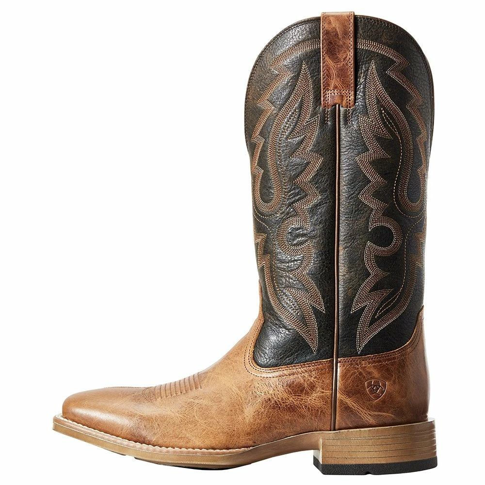Ariat Men's Barton Ultra Rustic Bark 13in. Brooklyn Brown Top Square Toe Cowboy Boots 4 Ariat Men's Barton Ultra Rustic Bark 13in. Brooklyn Brown Top Square Toe Cowboy Boots - Image 2