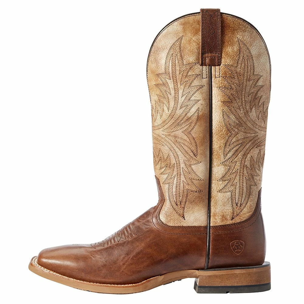 Ariat Men's Ariat Red Brown Cowhand 13in. Tarnished Alabaster Top Cowboy Boots 4 Ariat Men's Ariat Red Brown Cowhand 13in. Tarnished Alabaster Top Cowboy Boots - Image 2
