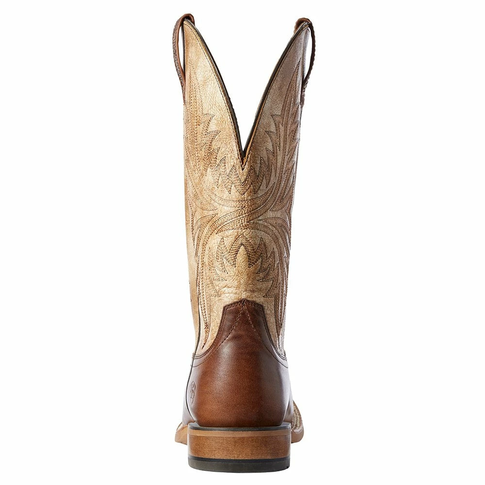 Ariat Men's Ariat Red Brown Cowhand 13in. Tarnished Alabaster Top Cowboy Boots 5 Ariat Men's Ariat Red Brown Cowhand 13in. Tarnished Alabaster Top Cowboy Boots - Image 3