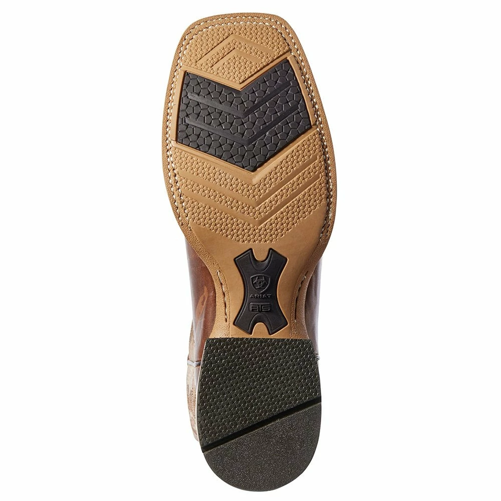 Ariat Men's Ariat Red Brown Cowhand 13in. Tarnished Alabaster Top Cowboy Boots 7 Ariat Men's Ariat Red Brown Cowhand 13in. Tarnished Alabaster Top Cowboy Boots - Image 5