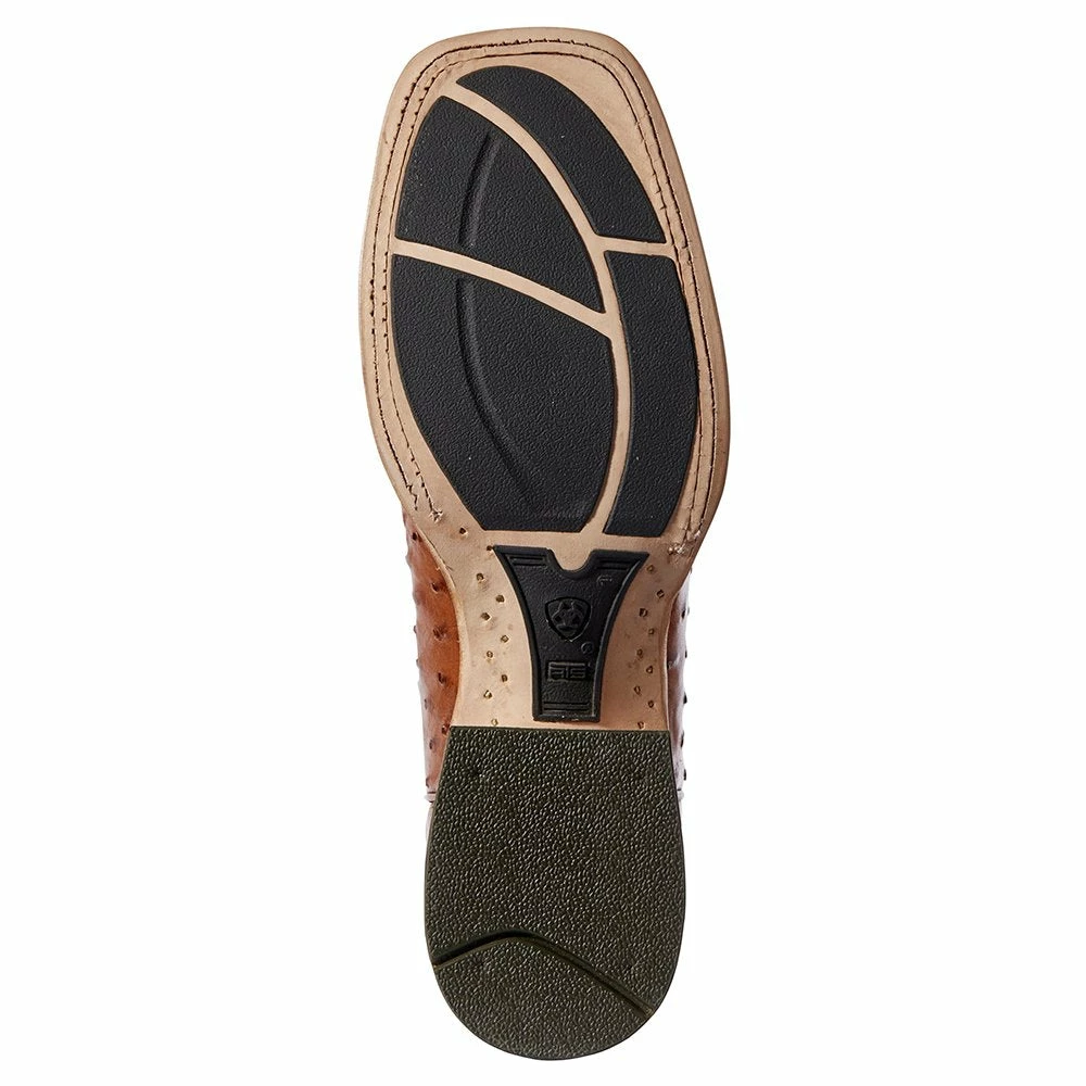 Relentless By Ariat Men's Ariat Barker Brandy Full Quill Ostrich 11in. Autumn Tan Top Cowboy Boots 7 Relentless By Ariat Men's Ariat Barker Brandy Full Quill Ostrich 11in. Autumn Tan Top Cowboy Boots - Image 5