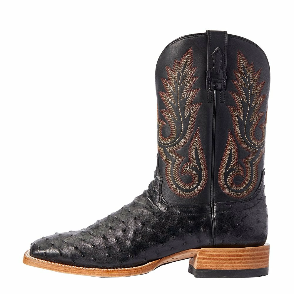Ariat Men's Ariat Barker Black Full Quill Ostrich 11in. Liberty Black Top Cowboy Boots 4 Ariat Men's Ariat Barker Black Full Quill Ostrich 11in. Liberty Black Top Cowboy Boots - Image 2