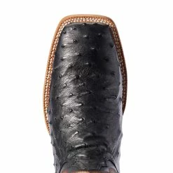 Ariat Men's Ariat Barker Black Full Quill Ostrich 11in. Liberty Black Top Cowboy Boots 10 Ariat Men's Ariat Barker Black Full Quill Ostrich 11in. Liberty Black Top Cowboy Boots -Justin Boots Store 10031577 3