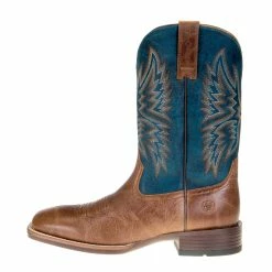 Ariat Men's Valor Ultra Dark Tan 11in. Rocky Blue Square Toe Boots -Justin Boots Store 10034080 2