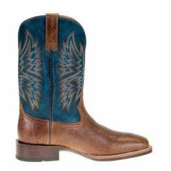 Ariat Men's Valor Ultra Dark Tan 11in. Rocky Blue Square Toe Boots -Justin Boots Store 10034080 4