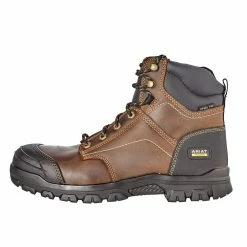 Ariat Men`s Treadfast Distressed Brown 6` Soft Toe Lace Up Work Boots -Justin Boots Store 10034671 3