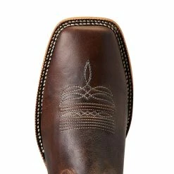 Ariat Men`s Cow Camp Better Brown 11in. Cool Blue Top Square Toe Cowboy Boots -Justin Boots Store 10040273 3