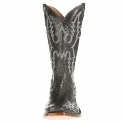 Alternative view of Rios Of Mercedes Mens Black Ostrich 12in. Black Calf Cowboy Boots