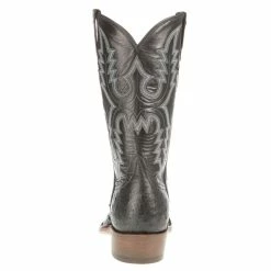 Rios Of Mercedes Mens Black Ostrich 12in. Black Calf Cowboy Boots -Justin Boots Store 101030 3