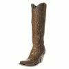 Corral Women's Tan Full Python 15' Snip Toe Boots -Justin Boots Store 104672 default l