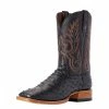 Ariat Men's Ariat Barker Black Full Quill Ostrich 11in. Liberty Black Top Cowboy Boots -Justin Boots Store 114504 default l