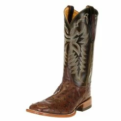 Justin Boot Company Men's Pascoe Kango Cowboy Full Quill Ostrich Cowboy Boots