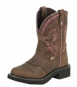 Justin Boot Company Women's Aged Bark-8in Bark Top Cowgirl Boots