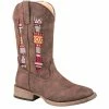 Roper Footwear Kids Brown Vintage Vamp With Multi Arrow Underlay Boots -Justin Boots Store 118443 default l