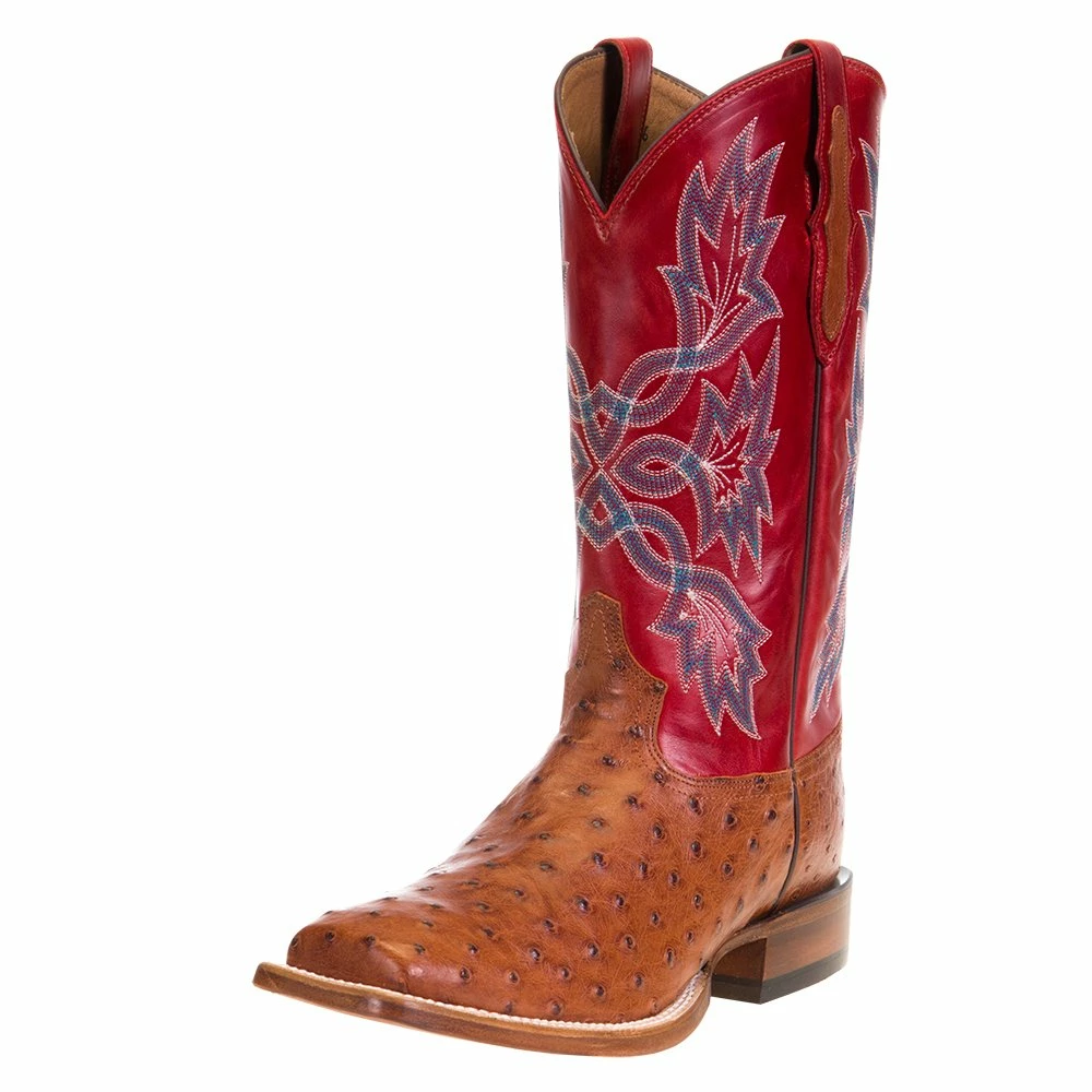Men's Tony Lama Royston Brandy Full Quill Ostrich 13in. Red Top Cowboy Boots 3 Men's Tony Lama Royston Brandy Full Quill Ostrich 13in. Red Top Cowboy Boots