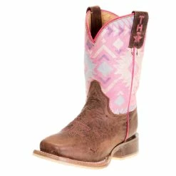 Tin Haul Footwear Youth Tin Haul Pink Moon Teepee Sole 10` Shaft Cowgirl Boots