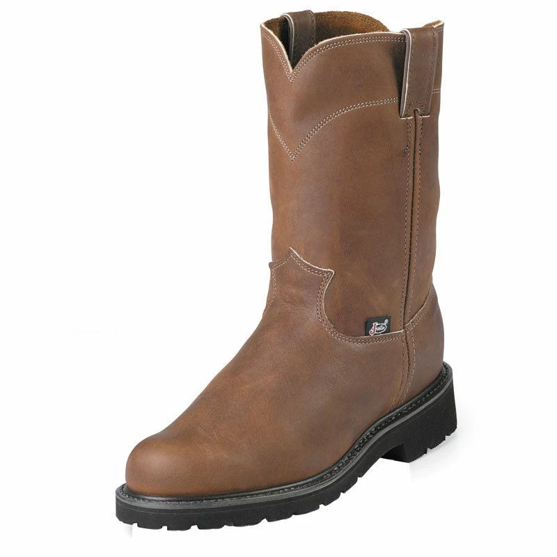 Justin Boot Company Men's Aged Bark Work Boots 4 Justin Boot Company Men's Aged Bark Work Boots - Image 2