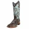 Women's Tanner Mark Marbled Blue With Sky Blue Inlay Top Cowgirl Boots 1 Women's Tanner Mark Marbled Blue With Sky Blue Inlay Top Cowgirl Boots -Justin Boots Store 121687 default l