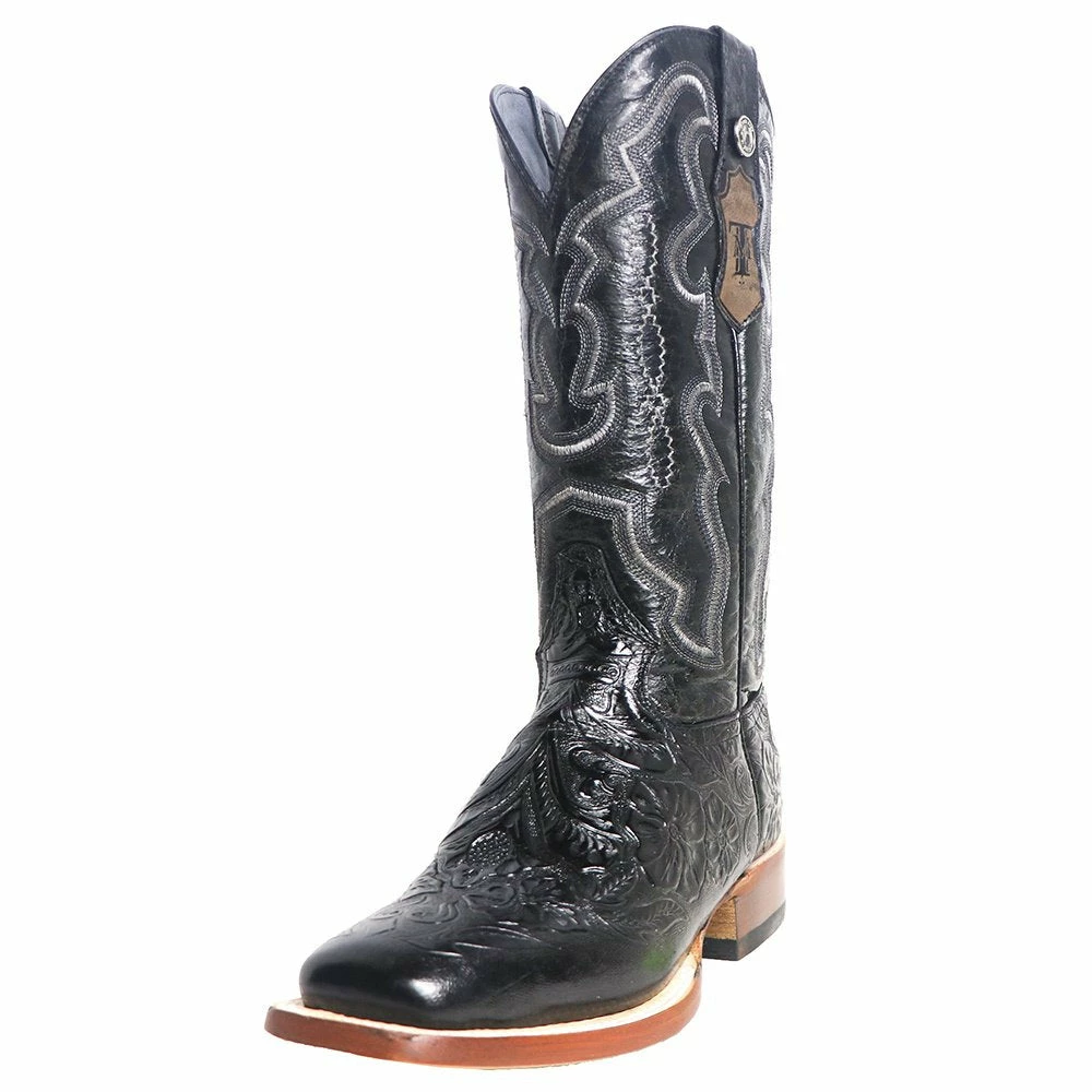 Tanner Mark Boots Women's Embossed Floral Hand Tool In Midnight Black Cowgirl Boots 3 Tanner Mark Boots Women's Embossed Floral Hand Tool In Midnight Black Cowgirl Boots