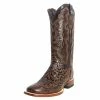 Tanner Mark Boots Women's Tanner Mark Embossed Floral Hand Tool In Chocolate Brown Cowgirl Boots -Justin Boots Store 121774 default l