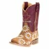 Tin Haul Footwear Youth Lil Blossom Bumblebee Sole 10` Shaft Cowgirl Boots 1 Tin Haul Footwear Youth Lil Blossom Bumblebee Sole 10` Shaft Cowgirl Boots -Justin Boots Store 122063 default l