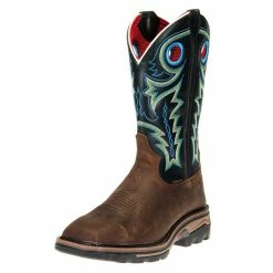 R Watson Boots Men's R. Saddle Distressed Buffalo 12in. Emerald Green Top Square Steel Toe Work Boots -Justin Boots Store 126709 default l 0bda0be9 7420 404b b5bb 1ed91f9ed7a9