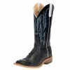 Anderson Bean Men's Black Full Quill Ostrich 13in. Black Kidskin Top Square Toe Boots 1 Anderson Bean Men's Black Full Quill Ostrich 13in. Black Kidskin Top Square Toe Boots -Justin Boots Store 127823 default l