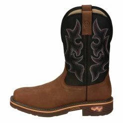 Justin Boots Men's Russett Resistor Caramel 13in. Black H20 Nano Comp Work Boot