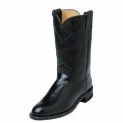 Women's Justin Black Kipskin Cowgirl Boots