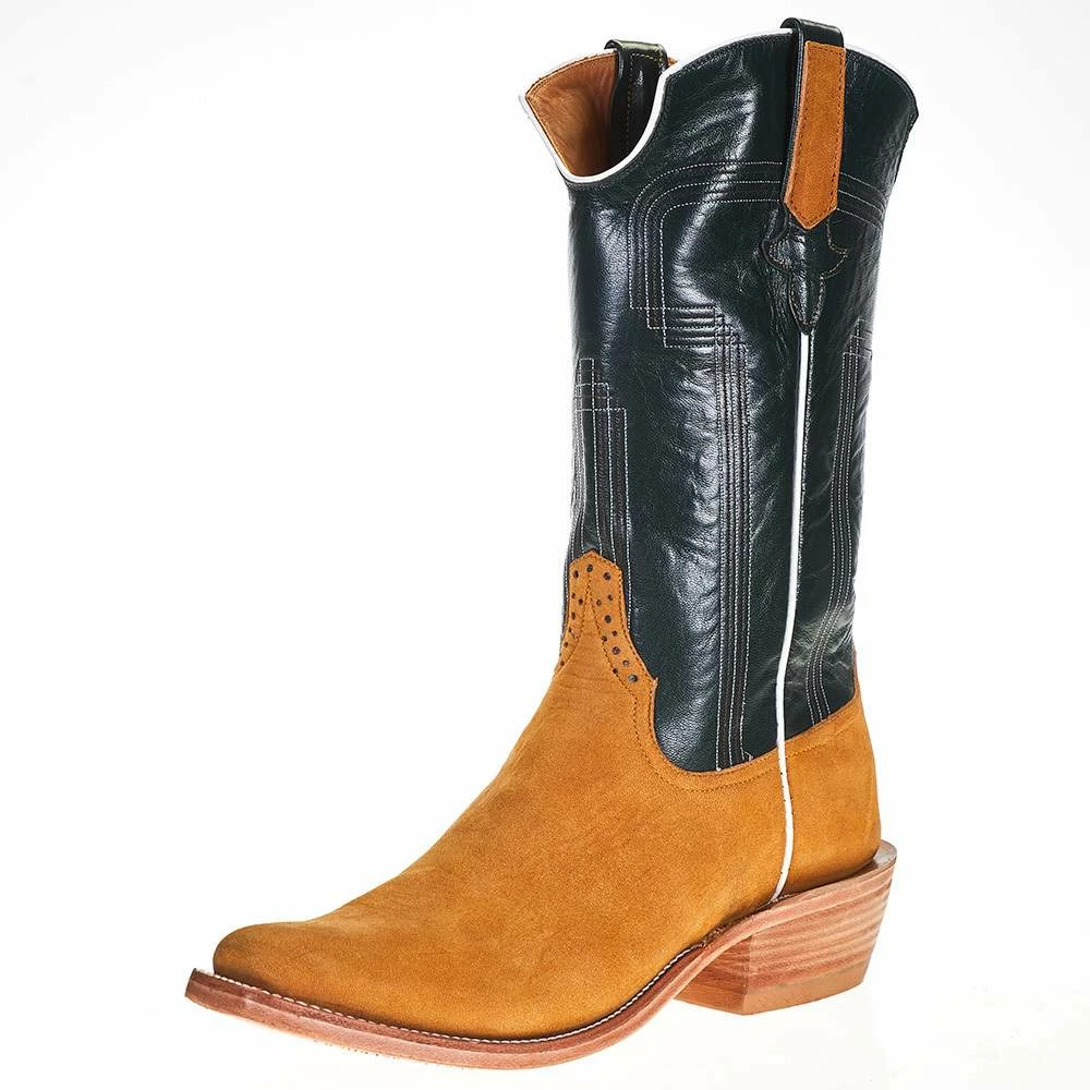 Rios Of Mercedes Men's Rios Of Mercedes Rust Crazy Horse 13in. Green Velvet Kidskin Top Boots 3 Rios Of Mercedes Men's Rios Of Mercedes Rust Crazy Horse 13in. Green Velvet Kidskin Top Boots
