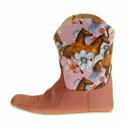 Tin Haul Footwear Infant Cowbaby Lil Chestnut And Daisy Boots -Justin Boots Store 14 016 0007 0104 2