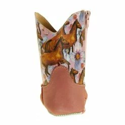 Tin Haul Footwear Infant Cowbaby Lil Chestnut And Daisy Boots -Justin Boots Store 14 016 0007 0104 3