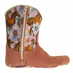 Tin Haul Footwear Infant Cowbaby Lil Chestnut And Daisy Boots -Justin Boots Store 14 016 0007 0104 4