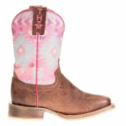 Tin Haul Footwear Youth Tin Haul Pink Moon Teepee Sole 10` Shaft Cowgirl Boots -Justin Boots Store 14 018 0077 0806 41