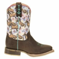 Tin Haul Footwear Youth Chestnut And Daisy Cowgirl Boots -Justin Boots Store 14 018 0077 0825 41