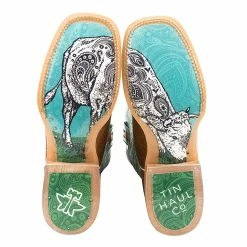 Alternative view of Tin Haul Footwear Womens Yee-Haw Paisley Print Cowgirl Boots