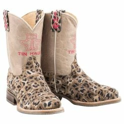 Tin Haul Footwear Kids Cheetah Patchwork Cowgirl Boots -Justin Boots Store 1401800770862 3