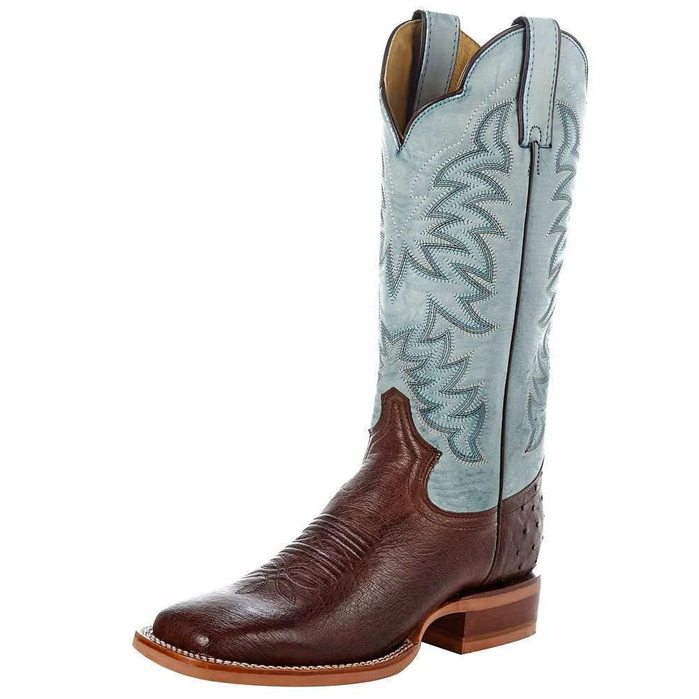 Justin Boots Women's Antique Brown Smooth Ostrich Cowgirl Boot 3 Justin Boots Women's Antique Brown Smooth Ostrich Cowgirl Boot