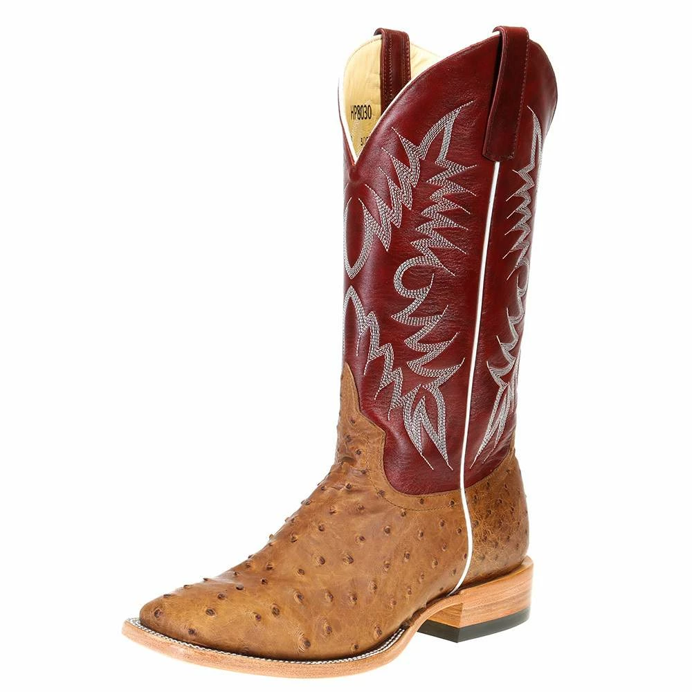 Horsepower Men's Horsepower Kango Tobac 13in. Red Top Square Toe Cowboy Boots 3 Horsepower Men's Horsepower Kango Tobac 13in. Red Top Square Toe Cowboy Boots