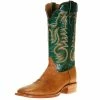 R Watson Boots Men's R Watson Antique Saddle Smooth Ostrich 13in. Forrest Green Top Boot -Justin Boots Store 144699 default l