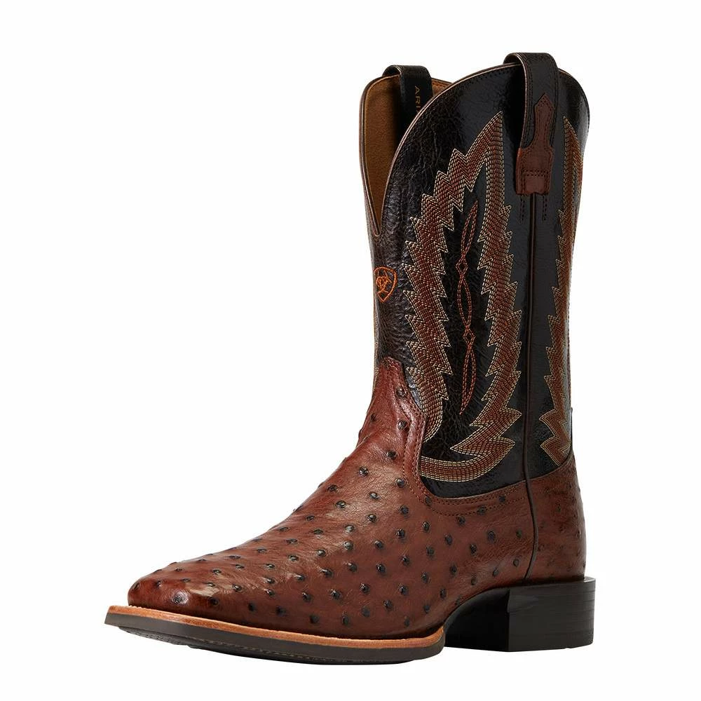 Ariat Men`s Quantum Primo Antique Tobac FQ Ostrich 11in. Thunder Brown Top Square Toe Boots 3 Ariat Men`s Quantum Primo Antique Tobac FQ Ostrich 11in. Thunder Brown Top Square Toe Boots