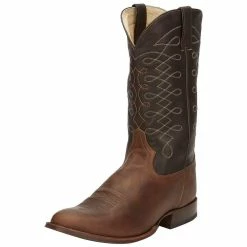 Tony Lama Men's Patron Fossil Brown 13in. Round Toe Cowboy Boots